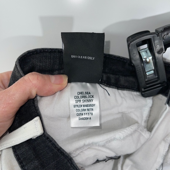 Hudson Chelsea Retreat Colorblock Super Skinny Jeans Size 30 - Picture 13 of 13